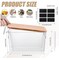 Clear Food Storage Bin with Labels Marker for Kitchen, Pantry, Cabinet, Bathroom, Bedroom, Refrigerator, Medicine Cabinet Box, 6 Pack Plastic Storage Containers with Wooden Lids